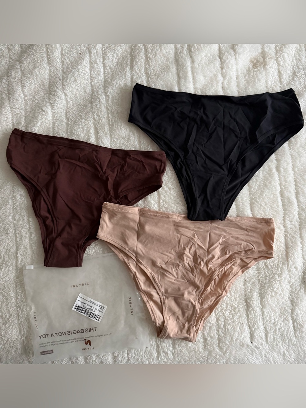 InLyric Women’s Seamless Bikini Briefs - Black, Brown, Blush